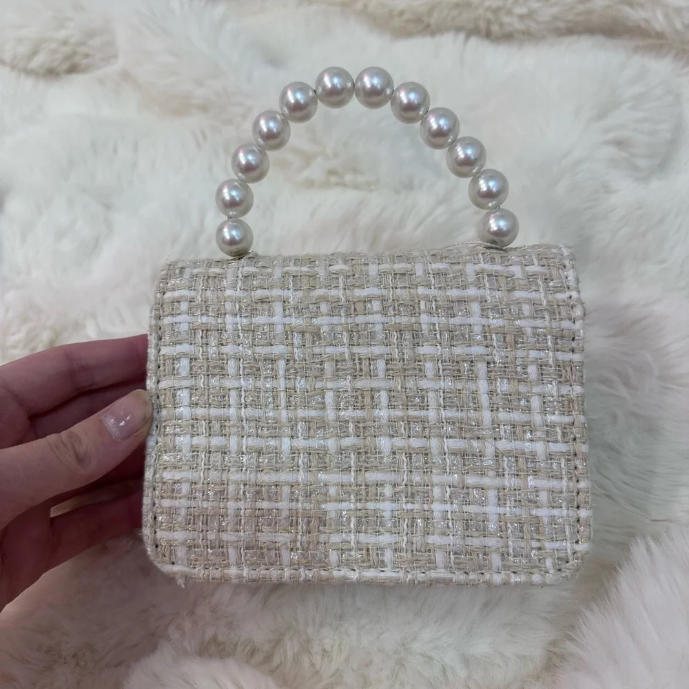 Ce Ce Co Pink mini purse with charms and pearl handle -Maisonette - Picture 7 of 9